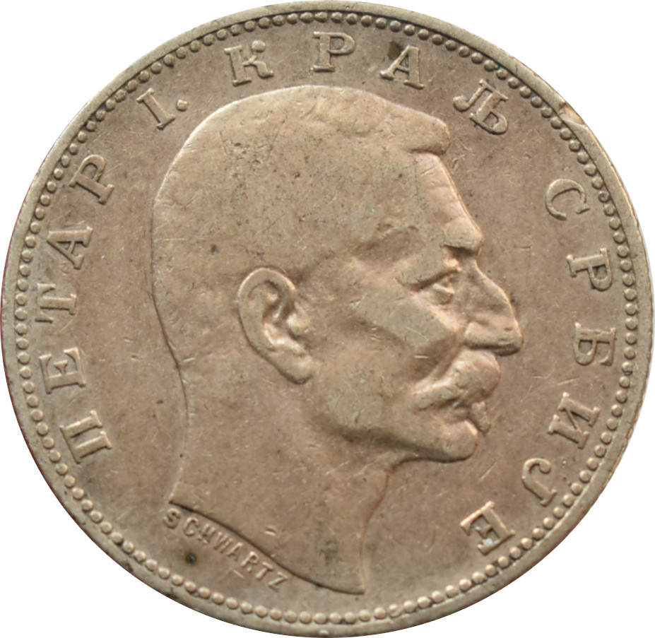Srbsko 1 Dinar 1912