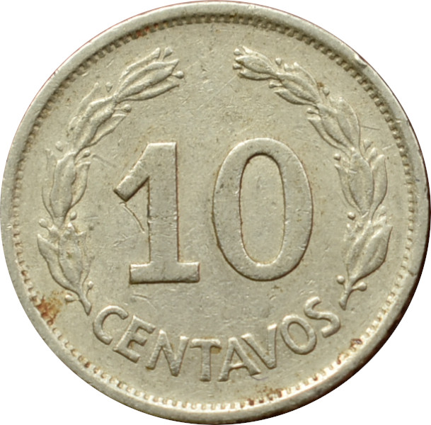 Ekvádor 10 Centavos 1972
