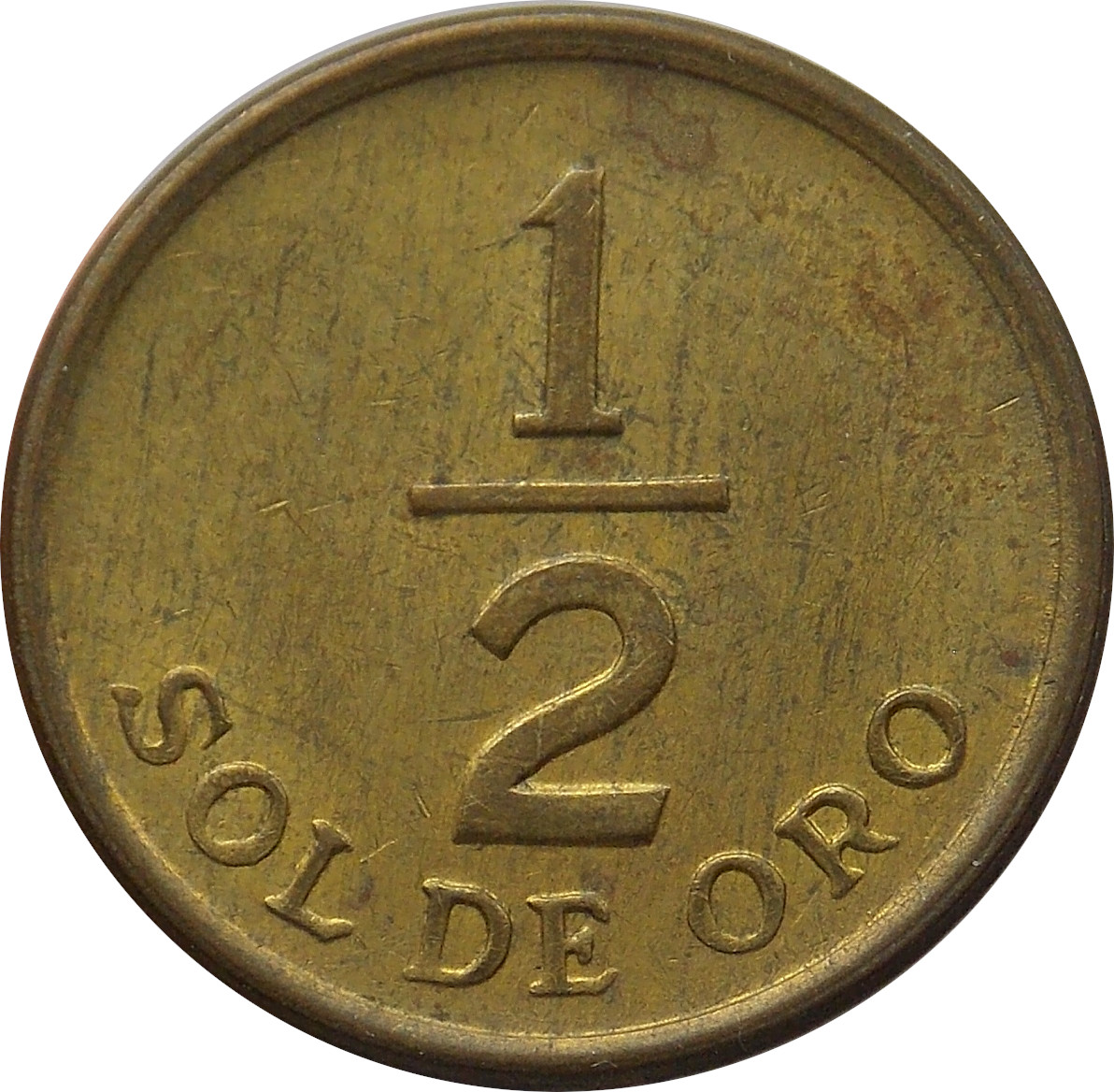 Peru 1/2 Sol de Oro 1976