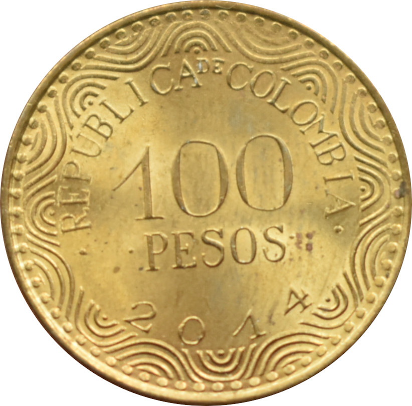 Kolumbia 100 Pesos 2014