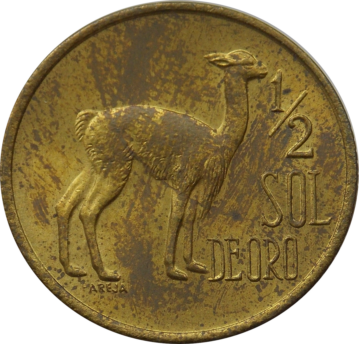Peru 1/2 Sol de Oro 1973