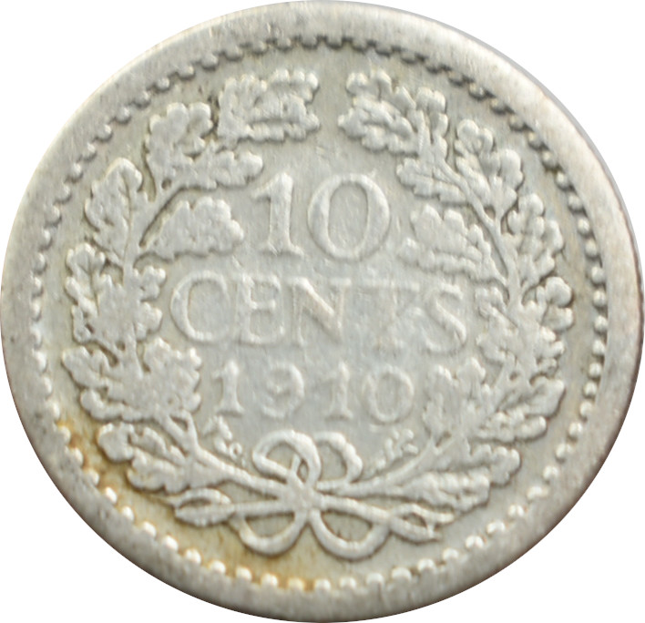 Holandsko 10 Cents 1910