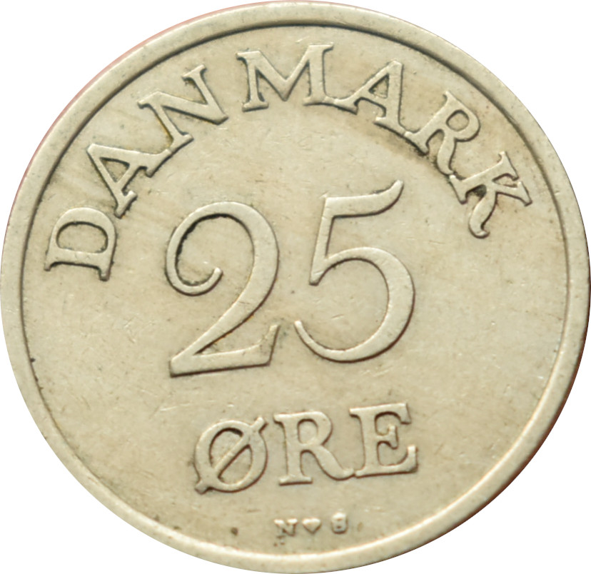 Dánsko 25 Ore 1950