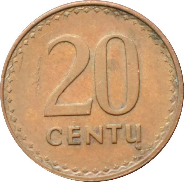 Litva 20 Centas 1991