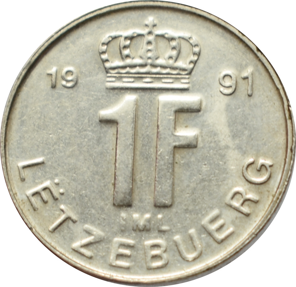 Luxembursko 1 Frank 1991