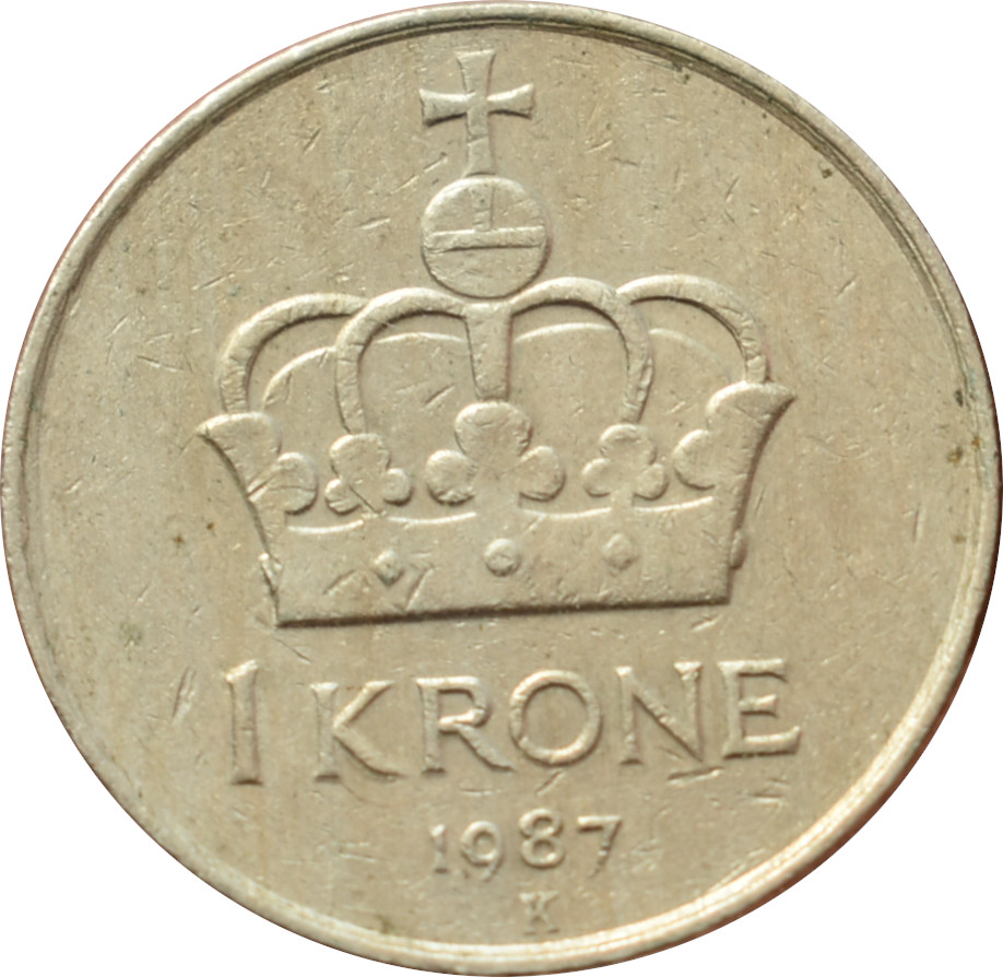 Nórsko 1 Krone 1987