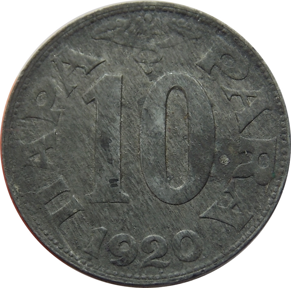 Juhoslávia 10 Para 1920