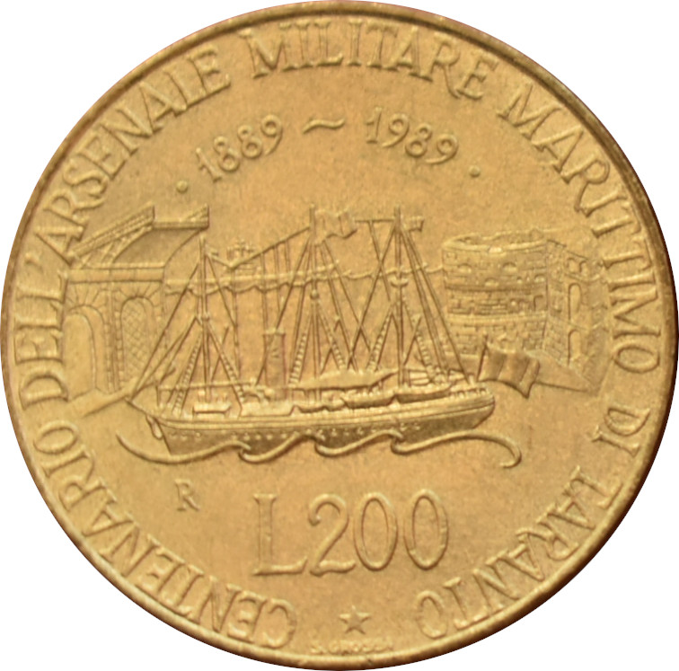 Taliansko 200 Lír 1989