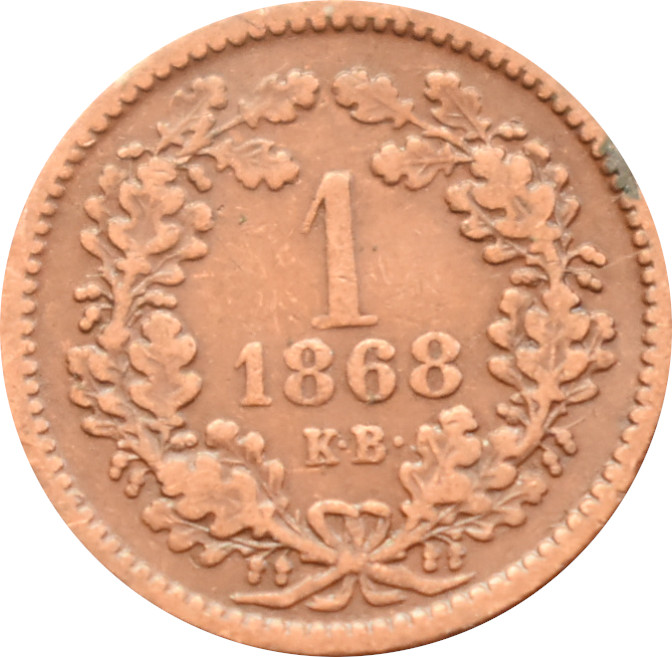 F.J. 1 Krajcár 1868 K.B.
