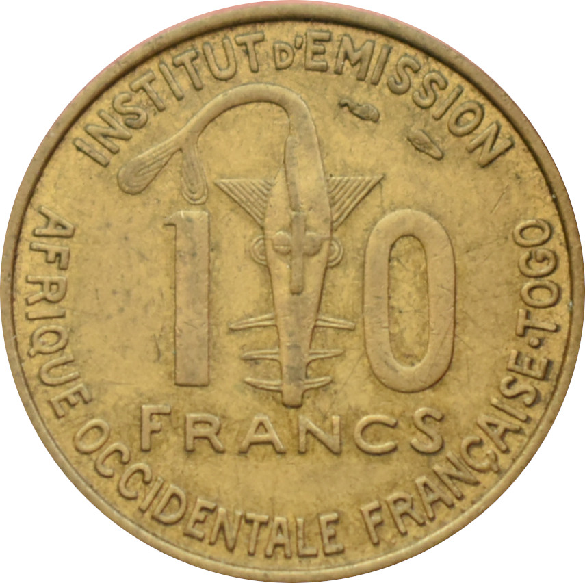 Francúzska západná Afrika Togo 10 Francs 1957