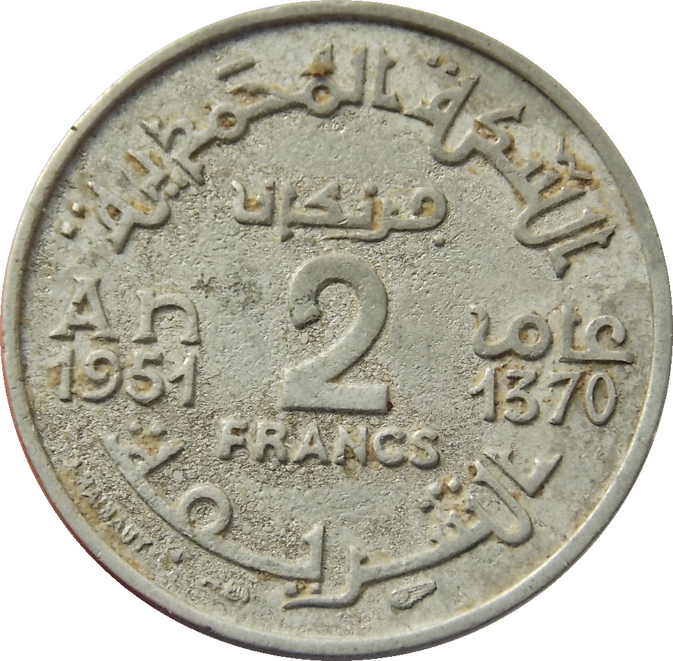 Maroko 2 Francs 1951