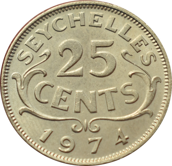 Seychely 25 Cents 1974
