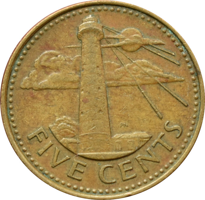 Barbados 5 Cents 1986