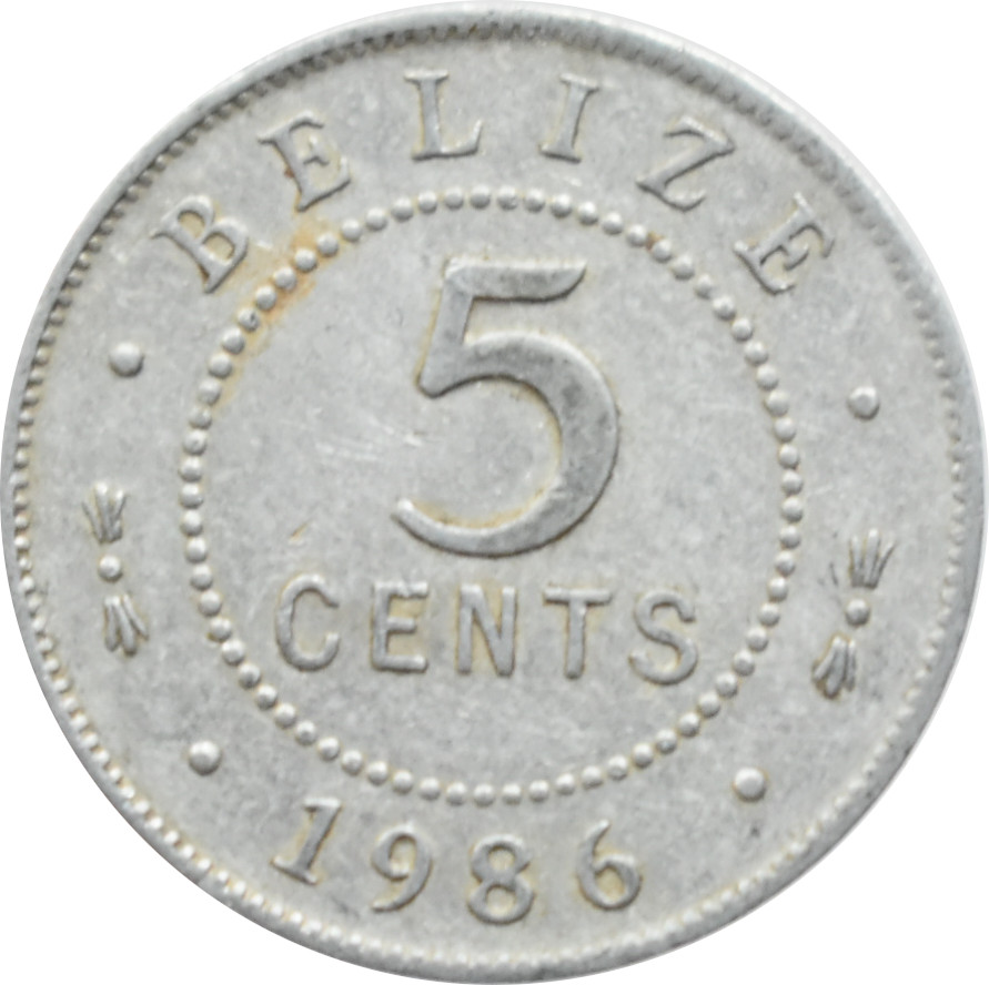 Belize 5 Cents 1986