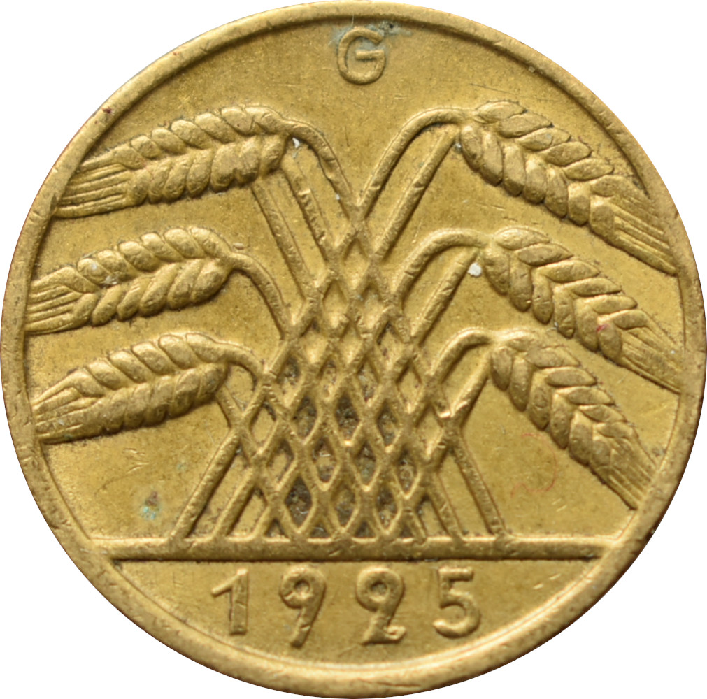 Nemecko - Weimarská republika 10 Reichspfennig 1925 G