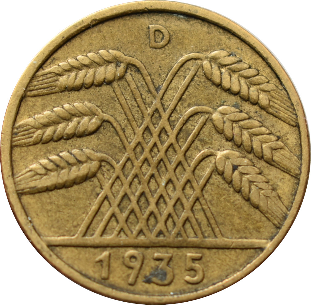 Nemecko - Weimarská republika 10 Reichspfennig 1935 D