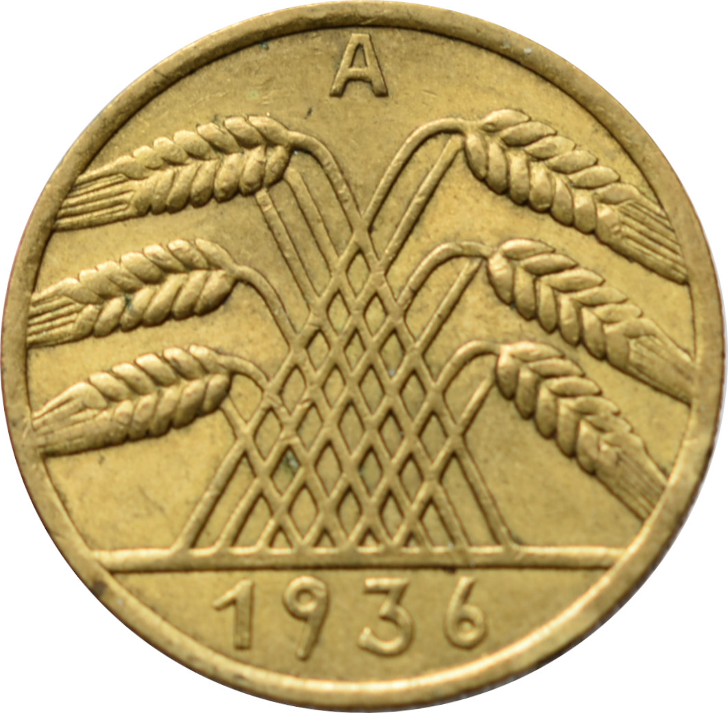 Nemecko - Weimarská republika 10 Reichspfennig 1936 A