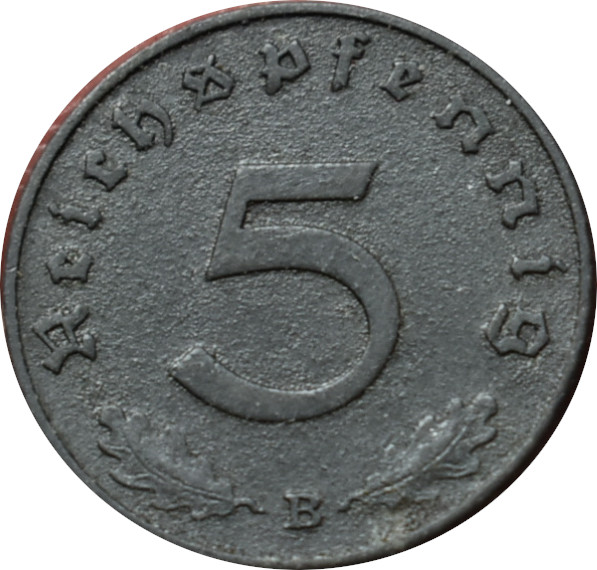 Nemecko - Tretia ríša 5 Reichspfennig 1941 B