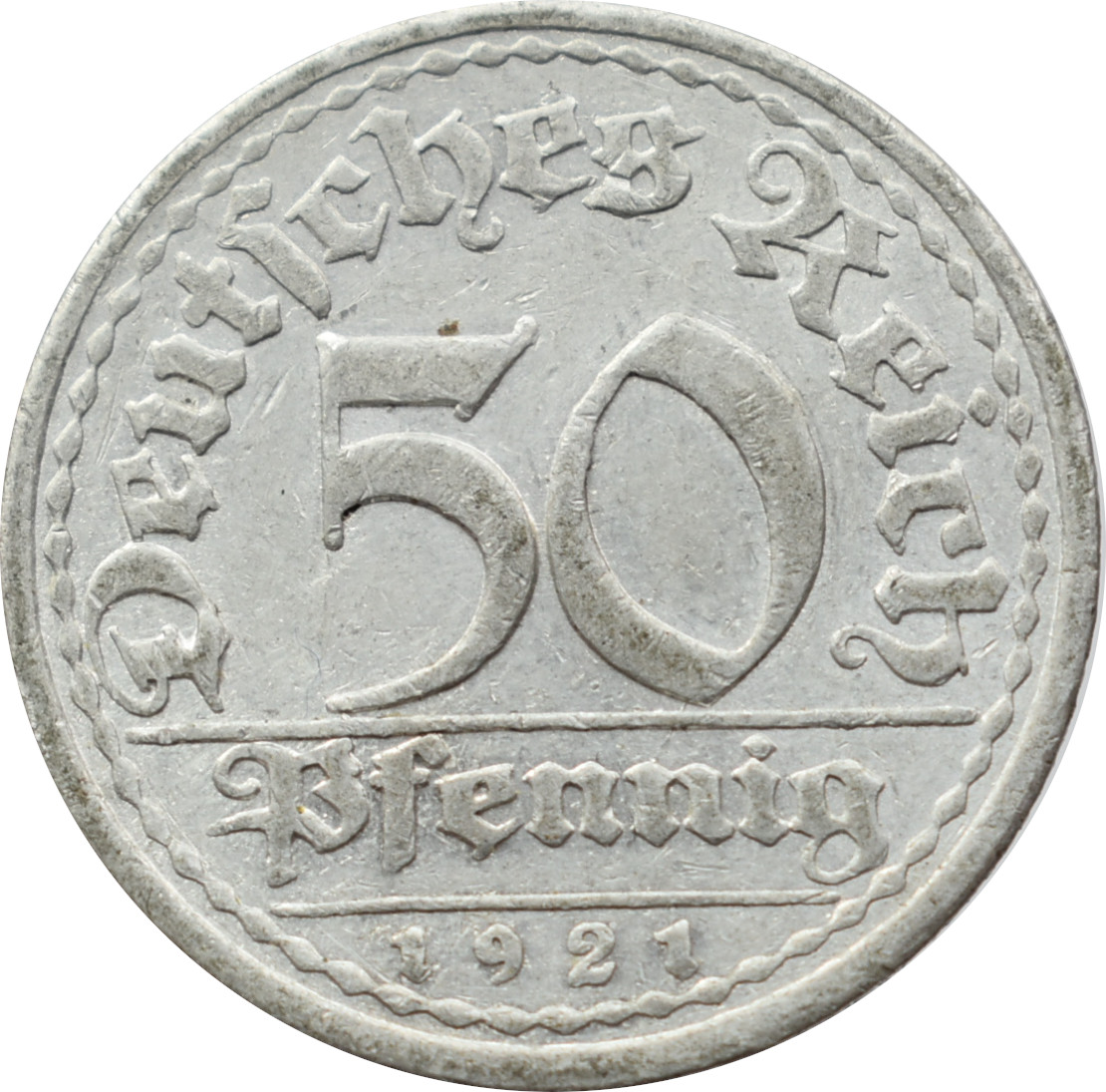 Nemecko - Weimarská republika 50 Pfennig 1921 A