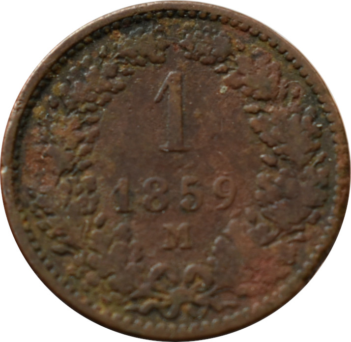 F.J. 1 Kreuzer 1859 M