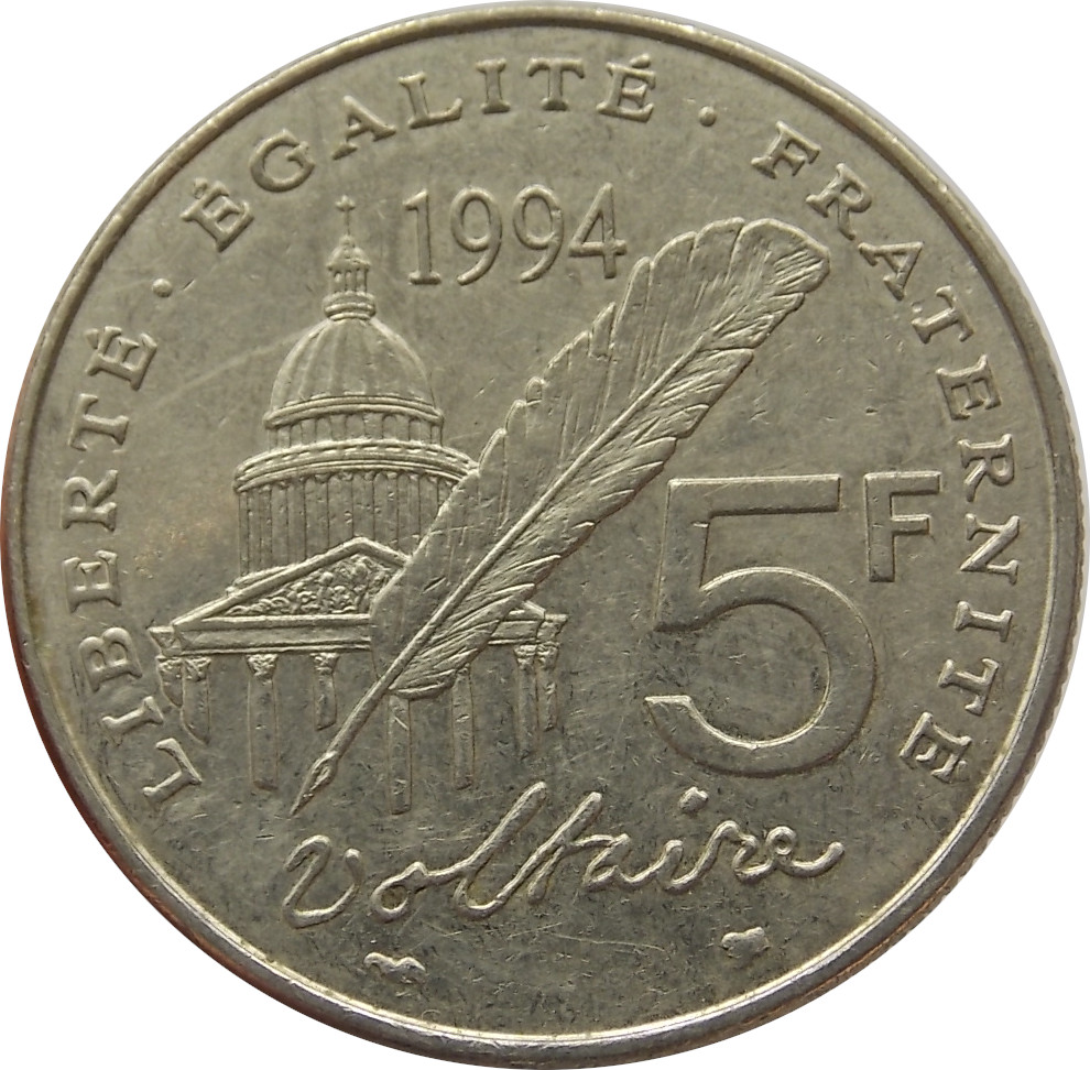 Francúzsko 5 Francs 1994