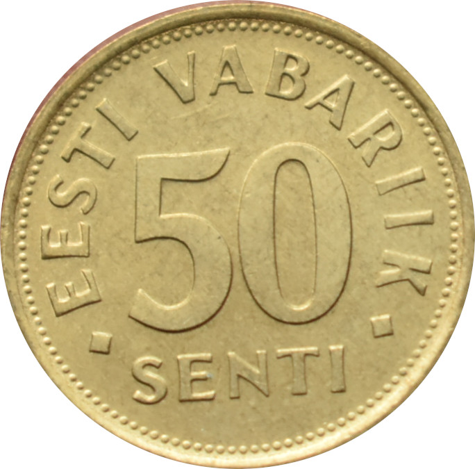 Estónsko 50 Senti 1992