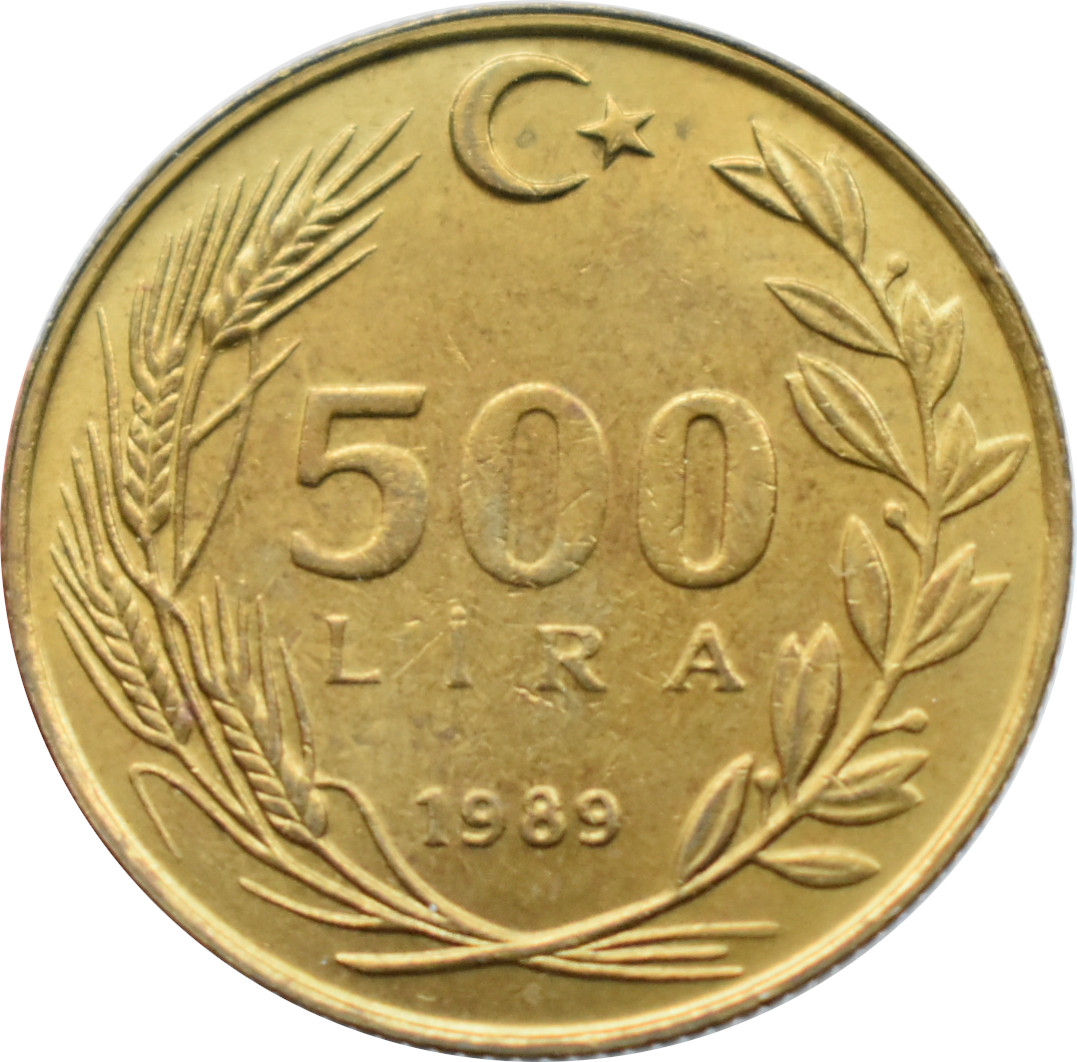 Turecko 500 Lira 1989
