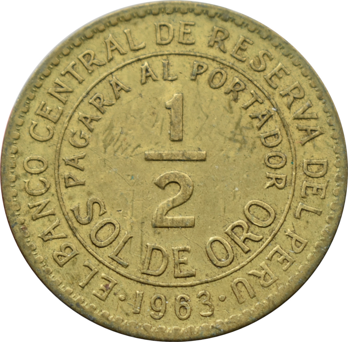 Peru 1/2 Sol de Oro 1963