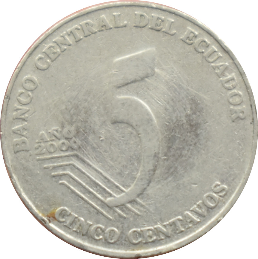 Ekvádor 5 Centavos 2000