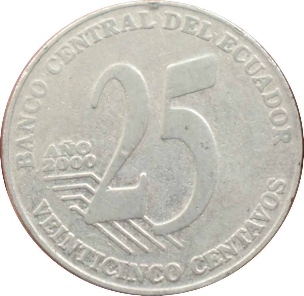 Ekvádor 25 Centavos 2000