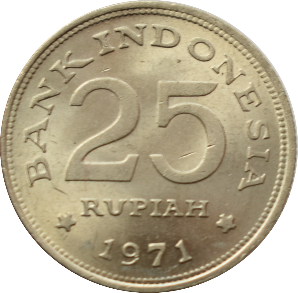 Indonézia 25 Rupiah 1971