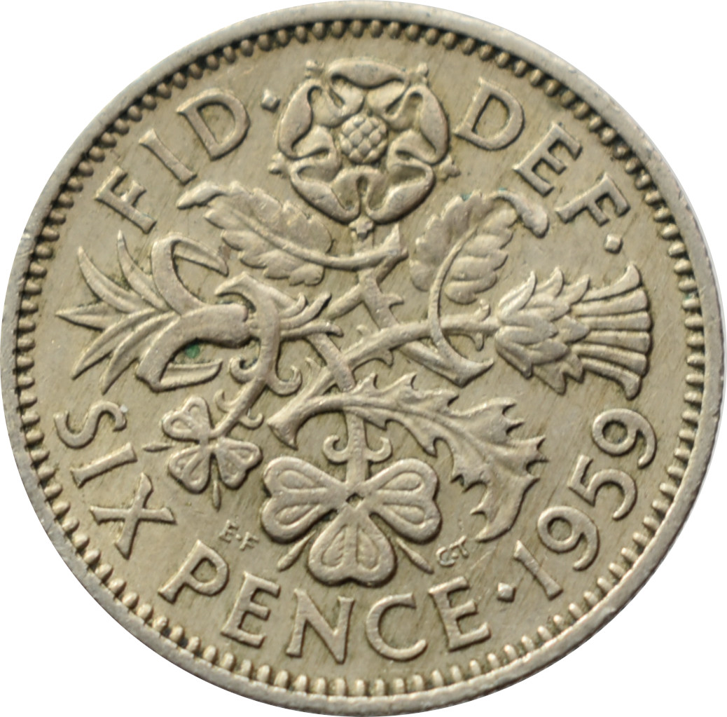 Anglicko 6 Pence 1959