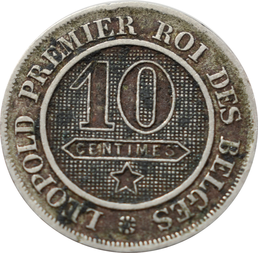 Belgicko 10 Centimes 1863