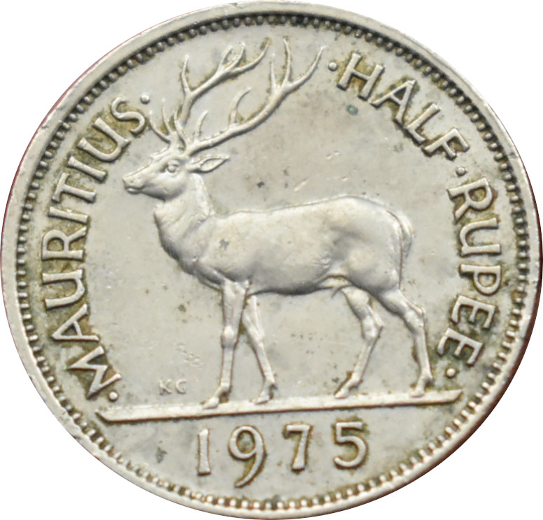 Maurícius 1/2 Rupie 1975