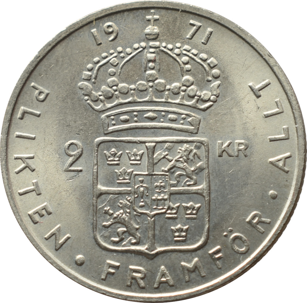 Švédsko 2 Kronor 1971