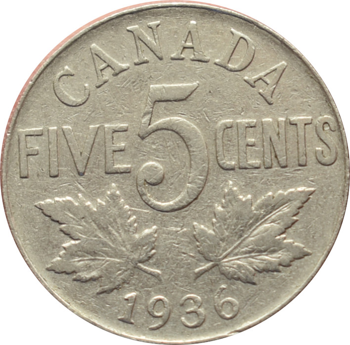 Kanada 5 Cents 1936