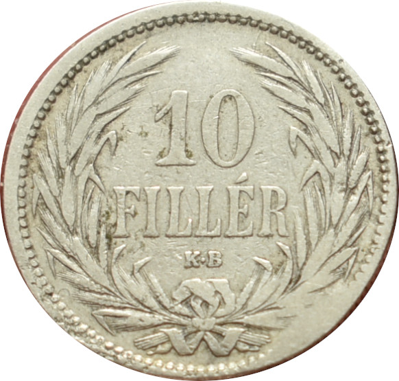F.J. 10 Fillér 1892 K.B.