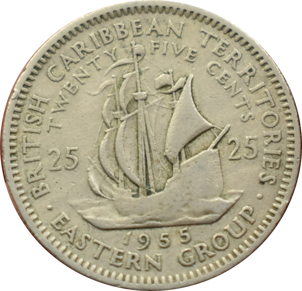Východokaribské štáty 25 Cents 1955