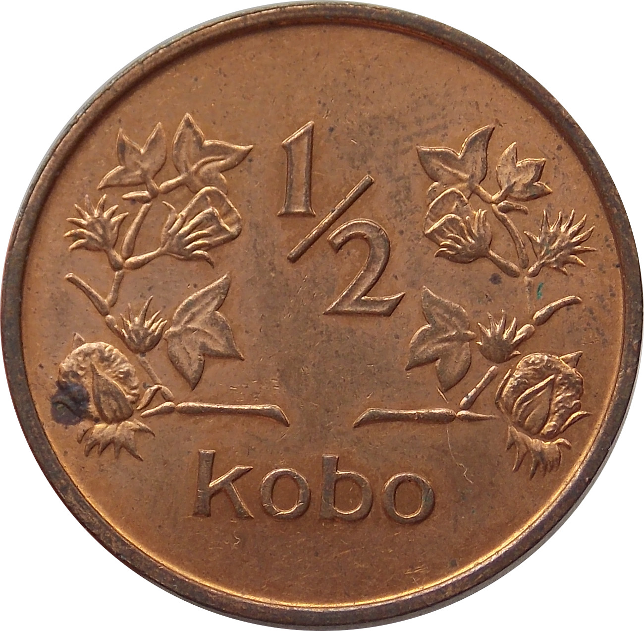 Nigéria 1/2 Kobo 1973