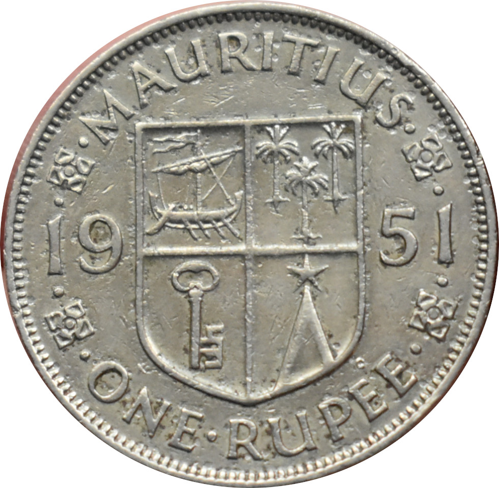 Maurícius 1 Rupee 1951