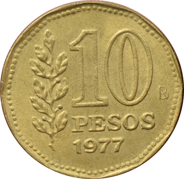 Argentína 10 Pesos 1977