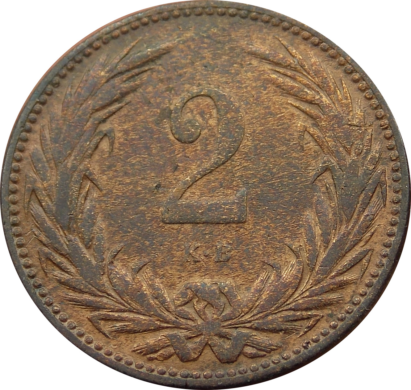 F.J. 2 Fillér 1895 K.B