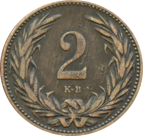 F.J. 2 Fillér 1896 K.B