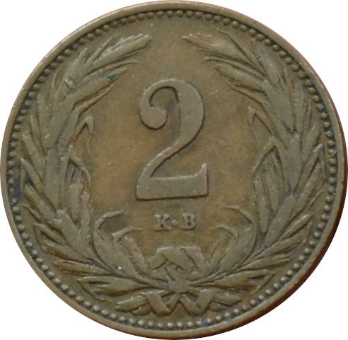 F.J. 2 Fillér 1908 K.B