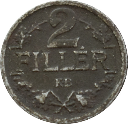 F.J. 2 Fillér 1916 K.B nový typ