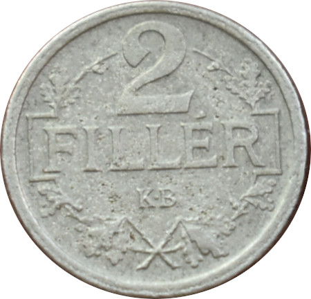 F.J. 2 Fillér 1917 K.B nový typ