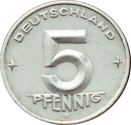 DDR 5 Pfennig 1952 E