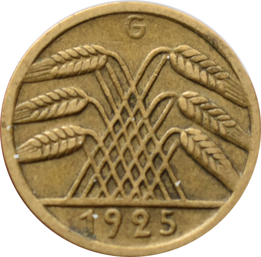 Nemecko - Weimarská republika 5 Reichspfennig 1925 G