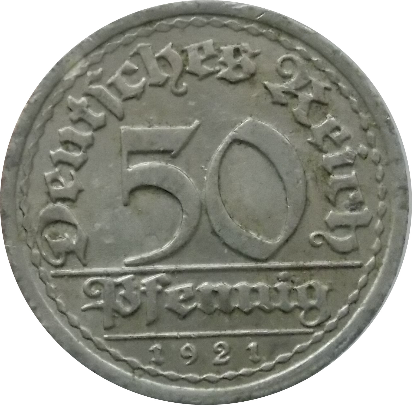 Nemecko - Weimarská republika 50 Pfennig 1921 G