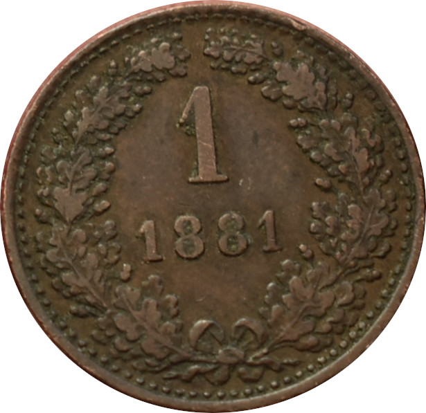 F.J. 1 Kreuzer 1881 b.z.